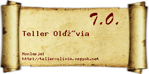 Teller Olívia névjegykártya